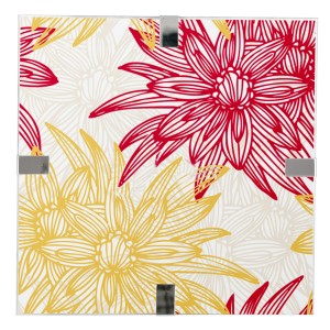 GEORGIA LAMPA SUFITOWA PLAFON 40X40 16W LED CZERWONO ŻÓŁTY 6500K | Candellux 10-45362