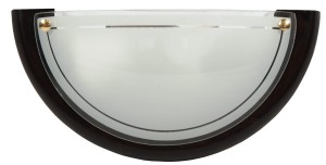 LAMPA SUFITOWA PLAFON 1/2 DREWNO STANDARD 1X60W E27 WENGE | Candellux 11-70237