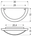 LAMPA SUFITOWA PLAFON1/2 30 DITREVI  1X60W BEŻ DREWNO | Candellux 11-93601