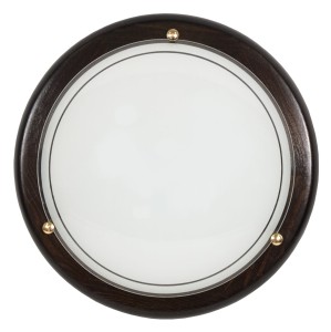 LAMPA SUFITOWA PLAFON40 DREWNO STANDARD 2X60W E27 WENGE | Candellux 14-83862