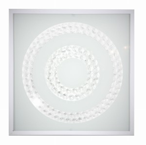 LUX LAMPA SUFITOWA PLAFON 29X29 16W LED 6500K BIAŁY PODWÓJNY RING | Candellux 10-60662