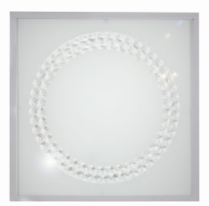 LUX LAMPA SUFITOWA PLAFON 29X29 16W LED 6500K SATYNA DUŻY RING | Candellux 10-60679