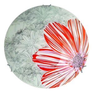 SPRING LAMPA SUFITOWA PLAFON 30 1X60W E27 CZERWONY | Candellux 13-04055