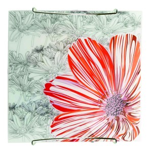 SPRING LAMPA SUFITOWA PLAFON 30X30 1X60W E27 CZERWONY | Candellux 10-12968