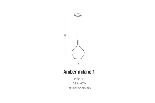 Lampa wisząca AMBER MILANO 1 AZ3074 Transparenty Azzardo