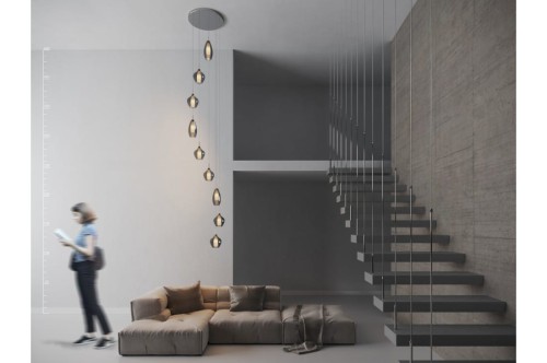 Lampa wisząca AMBER MILANO 9 AZ3673 Chrom Azzardo