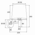 PONTE kinkiet E27 IP20 | 4348 Argon
