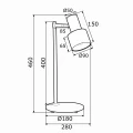 DORIA lampa biurkowa E27 IP20 | 4256 Argon