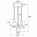 SINES lampa wisząca na okrągłej podsufitce E27 IP20 | 1472 Argon