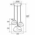 TRINI lampa wisząca na okrągłej podsufitce E27 IP20 | 1492 Argon