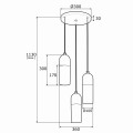 BURGOS lampa wisząca okrągła podsufitka E27 IP20 | 1465 Argon
