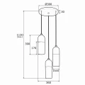 BURGOS lampa wisząca okrągła podsufitka E27 IP20 | 1467 Argon