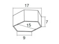ARIZONA plafon mały LED IP20 | 3824 Argon
