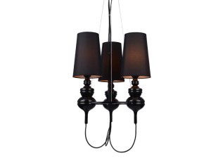 Lampa wisząca BAROCO 3 czarna AZ2163 Azzardo