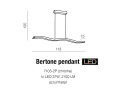 Lampa wisząca BERTONE AZ1290 Azzardo