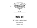 Lampa sufitowa / plafon BOLLA 58 złota AZ3084 Azzardo