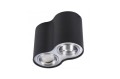 Lampa sufitowa / natynkowa BROSS 2 czarna / aluminium AZ0782 Azzardo