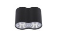 Lampa sufitowa / natynkowa BROSS 2 czarna / aluminium AZ0782 Azzardo