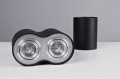Lampa sufitowa / natynkowa BROSS 2 czarna / aluminium AZ0782 Azzardo