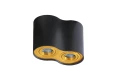 Lampa sufitowa / natynkowa BROSS 2 czarna / złoty AZ2956 Azzardo