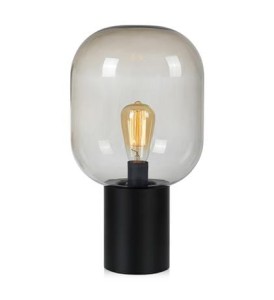 lampa stołowa BROOKLYN 1L 44cm Czarny/Przydymiony 107481 Markslojd --- ŻARÓWKI LED GRATIS ---