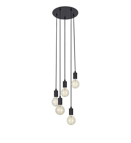Lampa wisząca SKY 5L Okrągła Czarna 107467 Markslojd --- ŻARÓWKI LED GRATIS ---