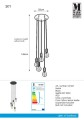 Lampa wisząca SKY 5L Okrągła Czarna 107467 Markslojd --- ŻARÓWKI LED GRATIS ---