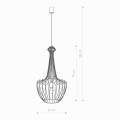 Lampa wisząca LUKSOR S elegancka ze stalowego drutu w kolorze czarnym Nowodvorski