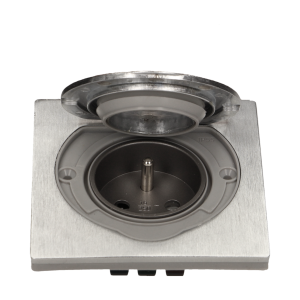 Gniazdo zewnetrzne elewacyjne IP55 stal nierdzewna podtynk