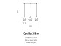 Lampa wisząca CECILIA 3 LINE AZ2173 Azzardo