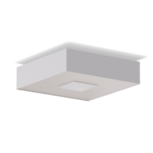 Plafon VANDURA 50cm srebrny aluminiowy mat w kształcie kwadratu Cleoni