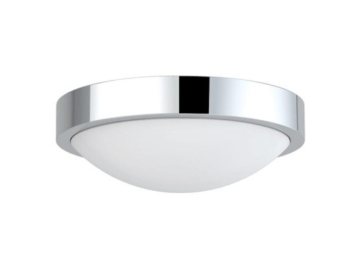 Plafon łazienkowy COLETTE 31 z metalową ramką  i białym, szklanym kloszem Azzardo