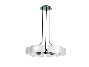Lampa wisząca FIONA 8 biały / chrom AZ0154 Azzardo