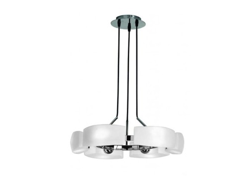 Lampa wisząca FIONA 8 biały / chrom AZ0154 Azzardo