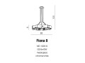 Lampa wisząca FIONA 8 biały / chrom AZ0154 Azzardo