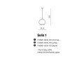 Lampa wisząca GULIA 1 chrom AZ0641 Azzardo