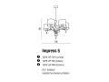 Lampa wisząca IMPRESS 5 czarna AZ0499 Azzardo
