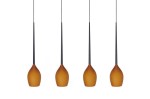 Lampa wisząca IZZA 4 bursztynowa AZ1227 Azzardo