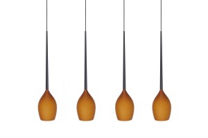 Lampa wisząca IZZA 4 bursztynowa AZ1227 Azzardo