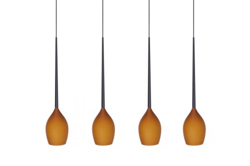 Lampa wisząca IZZA 4 bursztynowa AZ1227 Azzardo