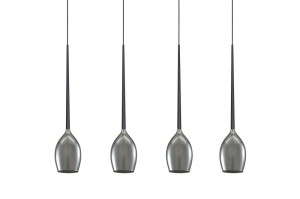 Lampa wisząca IZZA 4 dymione szkło AZ2938 Azzardo
