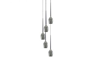 Lampa wisząca IZZA 5 dymione szkło AZ2939 Azzardo