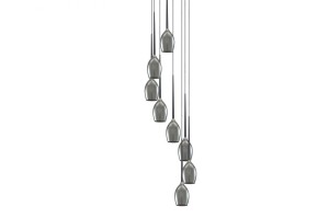 Lampa wisząca IZZA 8 dymione szkło AZ2940 Azzardo