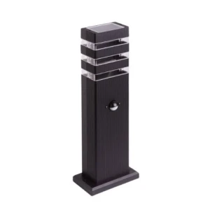 Słupek ogrodowy czarny aluminium 40cm Gu10 z czujnikiem ruchu