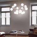Lampa wisząca NODI SP15 BIANCO biały/chrom 082073 Ideallux