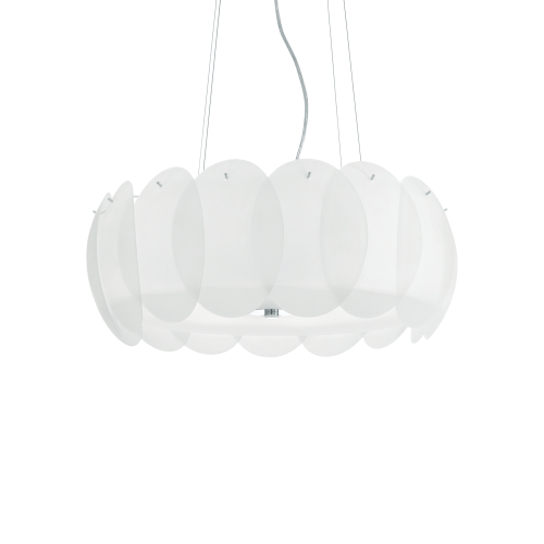 Lampa wisząca OVALINO SP8 biała 090481 Ideallux