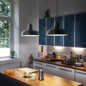 Lampa wisząca MOBY SP1 NERO czarna z metalowym kloszem w stylu skandynawskim