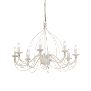 Lampa wisząca CORTE SP8 BIANCO ANTICO antyczna biel 005898 Ideallux