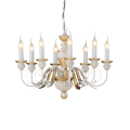 Lampa wisząca FIRENZE SP8 BIANCO ANTICO antycza biel 012872 Ideallux