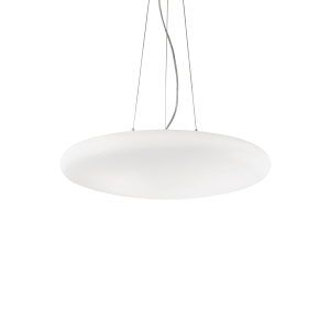 Lampa wisząca SMARTIES SP3 D40 BIANCO biała ze szklanym kloszem 